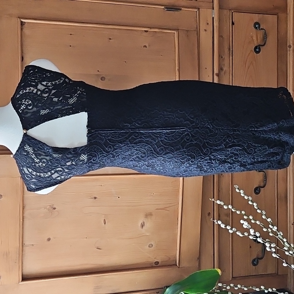 Lovely Day Little Black Lace Dress Size Small - Picture 3 of 4